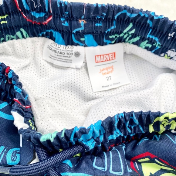 Marvel Toddler Swim Rashguard Set - Blue and White 2T - Picture 5 of 5